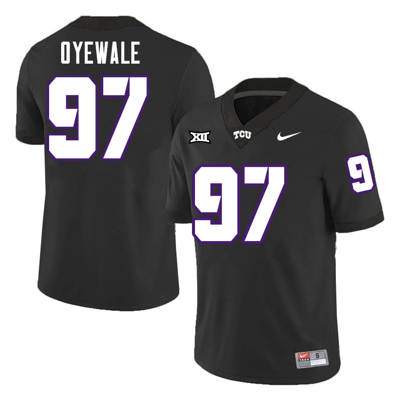#97 Paul Oyewale TCU Jersey,Texas Christian University Horned Frogs Football Jersey-Black